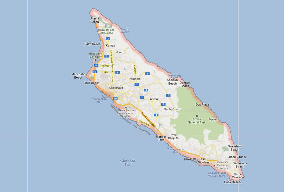 Maps of Aruba